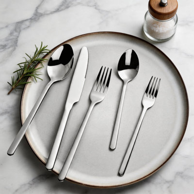 10Pcs Mirror Polished 18/10 Stainless Steel Flatware Set for 2, Multi-Occasion Daily Use