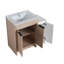 Freestanding Bathroom Vanity with Ceramic Sink and Storage Cabinets, Soft Closing Door