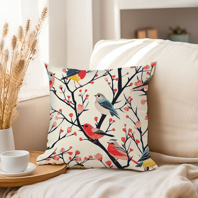 Animals Birds Pattern VI Cottage, 18"H x 18"W