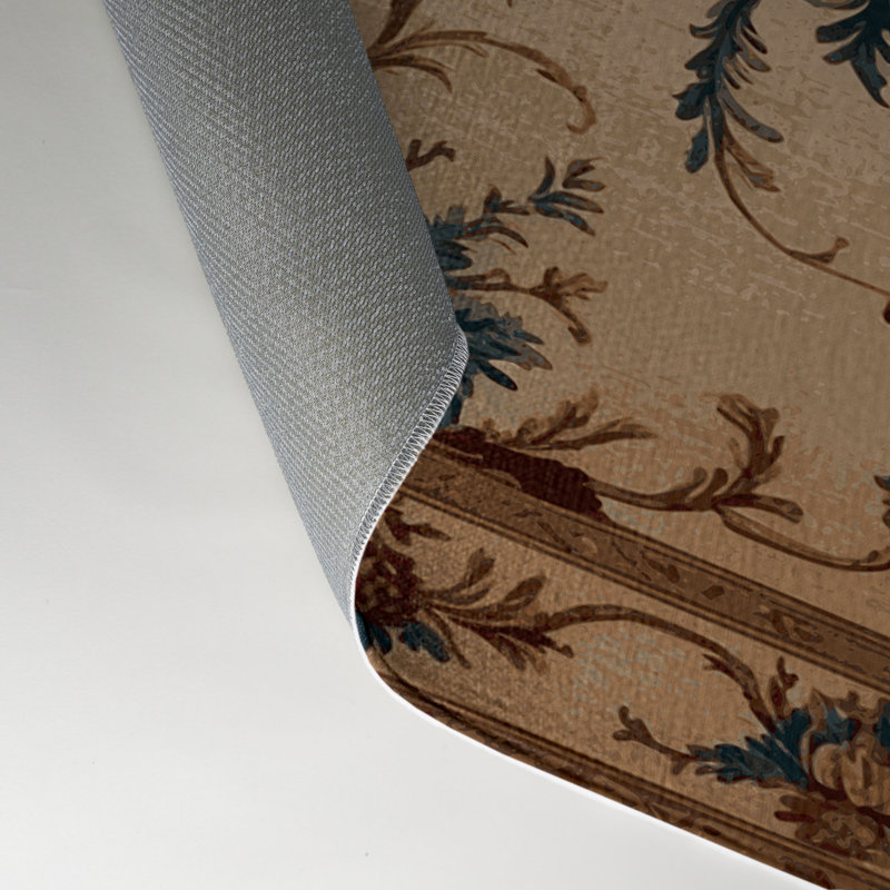 Tapis d'intérieur et d'extérieur brun français, Rectangle 9 pi x 12 pi