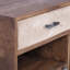 Bibliothèque Art Mango, avec tiroirs, brun et gris, pour bureau en bois rustique