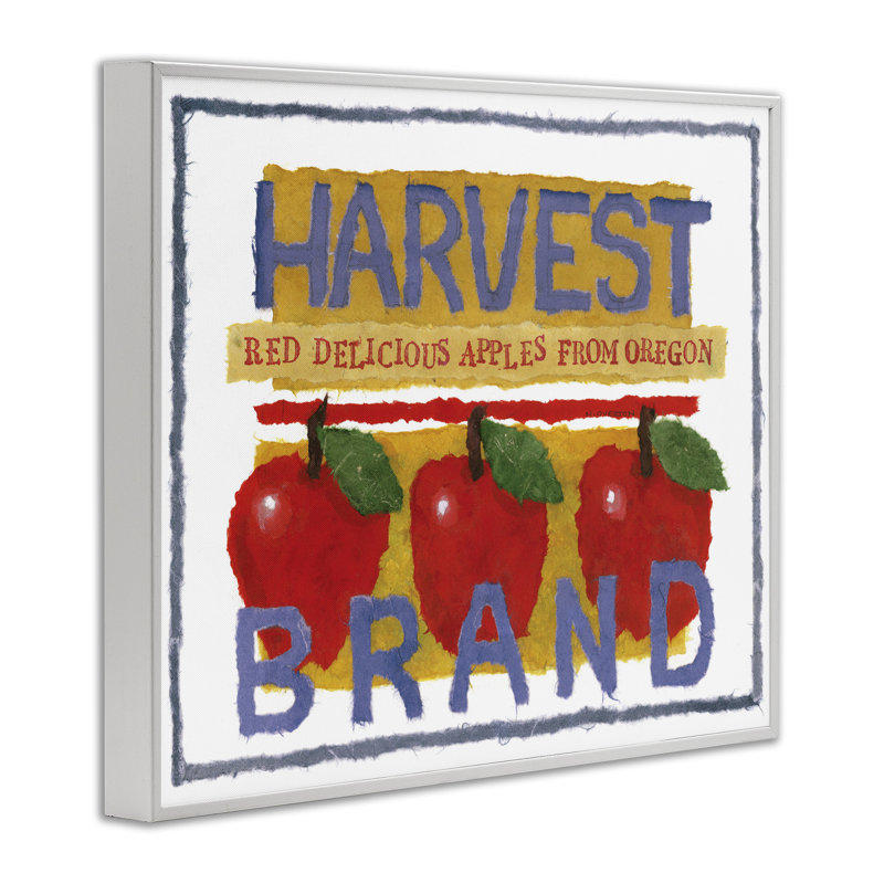 «Oregon Harvest Apples Art» par Nancy Overton, Estampe numérique encadrée blanc bord de mer, H 16 po x l 20 po