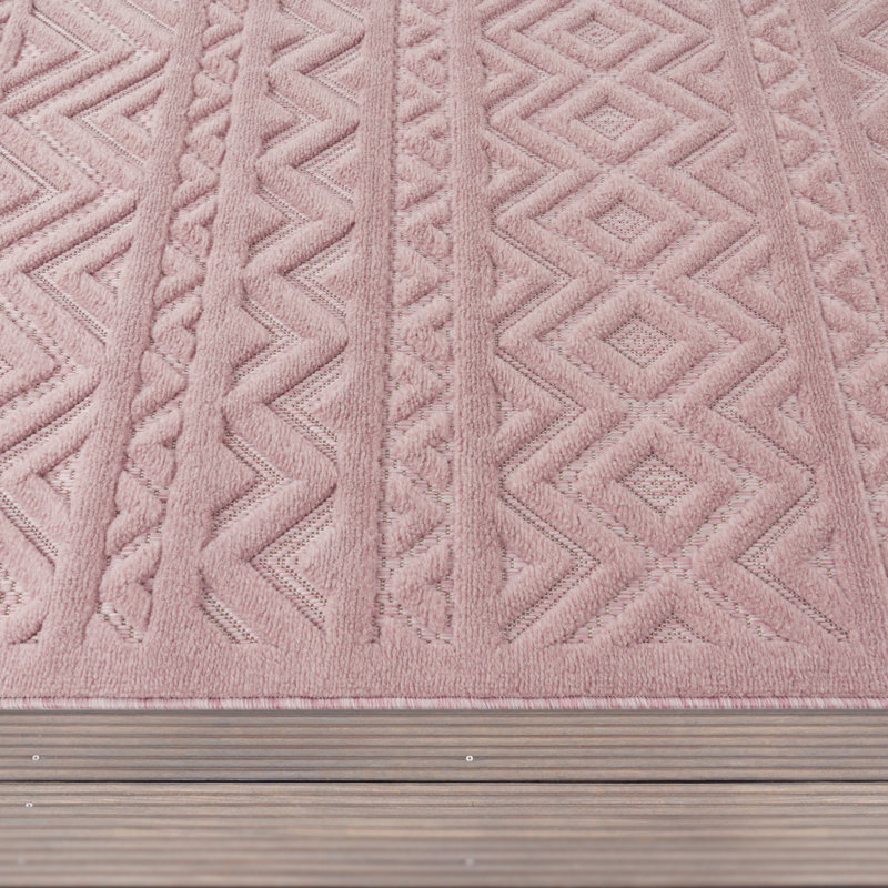 Union Rustic Javy Pink Indoor/Outdoor Rug & Reviews | Wayfair