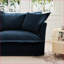 Canapé, chenille bleu marine moderne avec housses amovibles | Structure en bois | Noir-2059905421