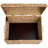 Heavy-duty Water Hyacinth Wicker Storage Trunk with Metal Frame and Arch Lid