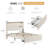 King Size Teddy Boucle Upholstered Platform Bed with 2 Drawers, Tufted Wingback Headboard & LED Lighting-587147599