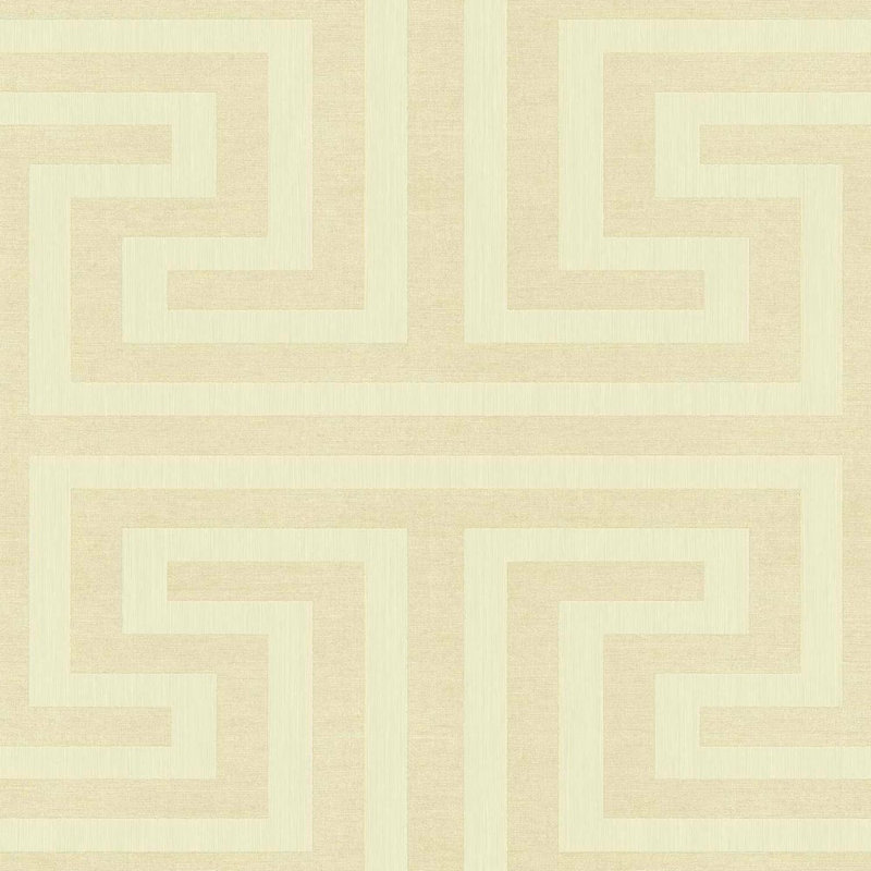 Synergy Geometric Maze Wallpaper Roll, Cream