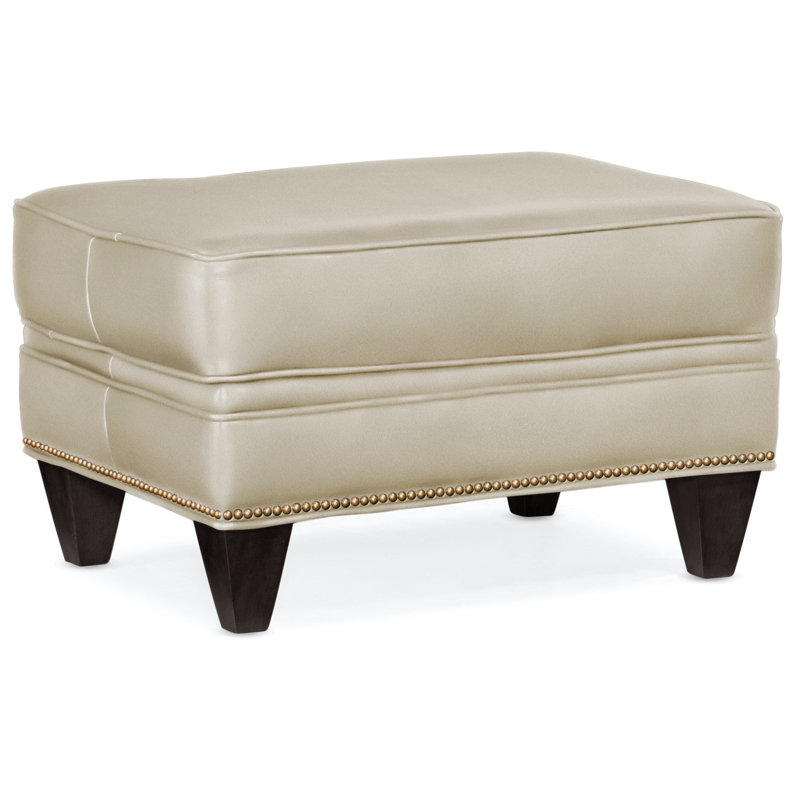 Reddish Ottoman, French Natural, Plantation, Rio Mineral Genuine Leather
