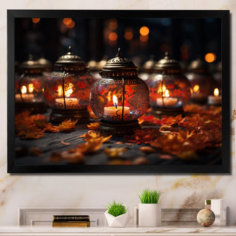 Thailand Lanna Lanterns I - Thailand Canvas Prints, Cadre photo noir, H 12 po x l 20 po x P 1 po