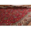 Tapis rouge en laine noué à la main de conception unique 9 pi 8 po x 13 pi 2 po Tabriz 1970S