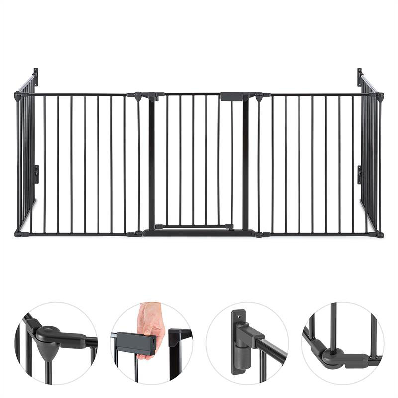 5 Panel Metal Fireplace Screen