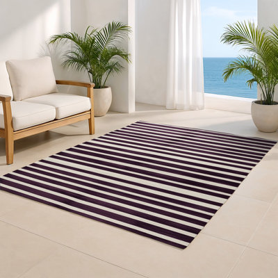 Tapis intérieur / extérieur brun HorizontalStripes