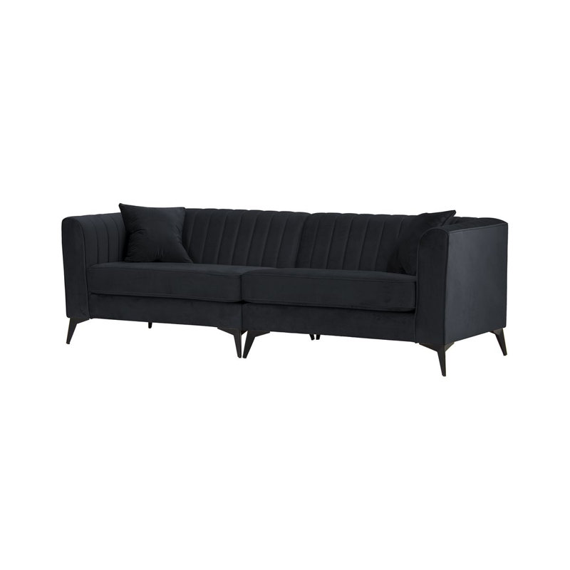 Ahmaud 4 Seater Sofa, Black