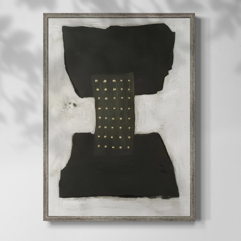 «Black I», reproduction encadrée - bois massif, H 11 po x l 9 po