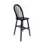 Ensemble de 2 tabourets de bar, bois d'hévéa, noir