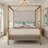 Marlowyn Canopy Bed – Metal Frame with Soft Headboard, Box Spring Required-1377697335-1377697329