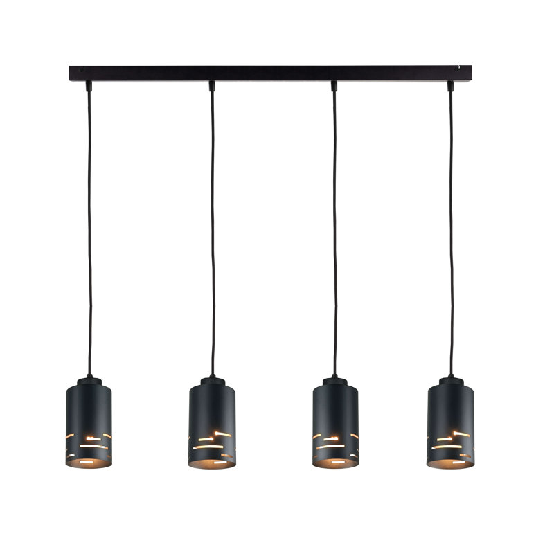- Light Pendant, Black, 4 Lights