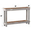 Console 46 po x 10 po en bois massif (blanc)-2144926156-2128342052