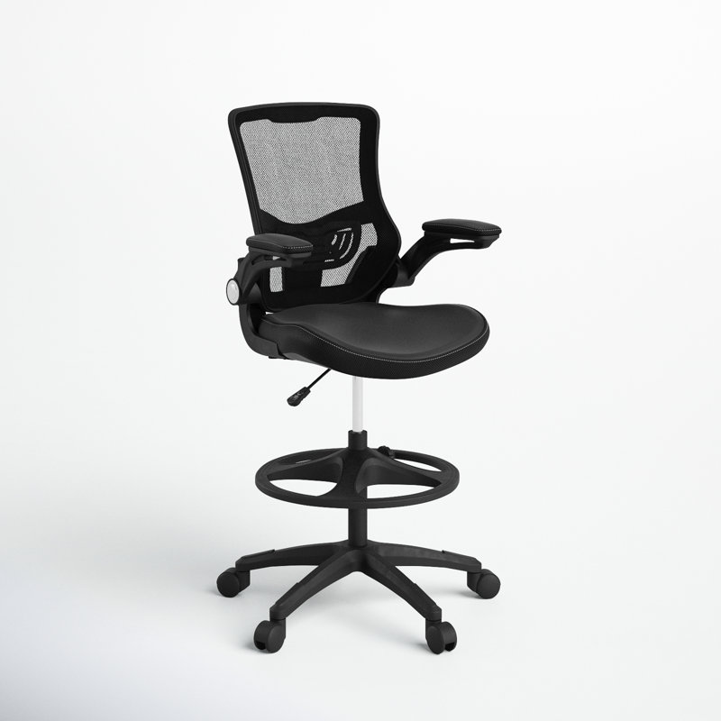 Drafting Chair with Adjustable Lumber Support Standing Desk Chair Ergonomic Office Chair Swivel Rolling Executive Computer Chair with Adjustable Footrest for Home Office