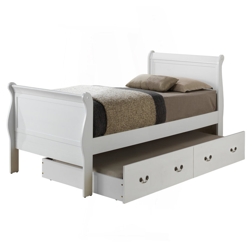 Élégant lit simple avec rangement