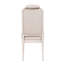 Chaises d'appoint de salle à manger traditionnelles traditionnelles beige et champagne - Tissu de siège élégant revêtu d'un dossier luxueux