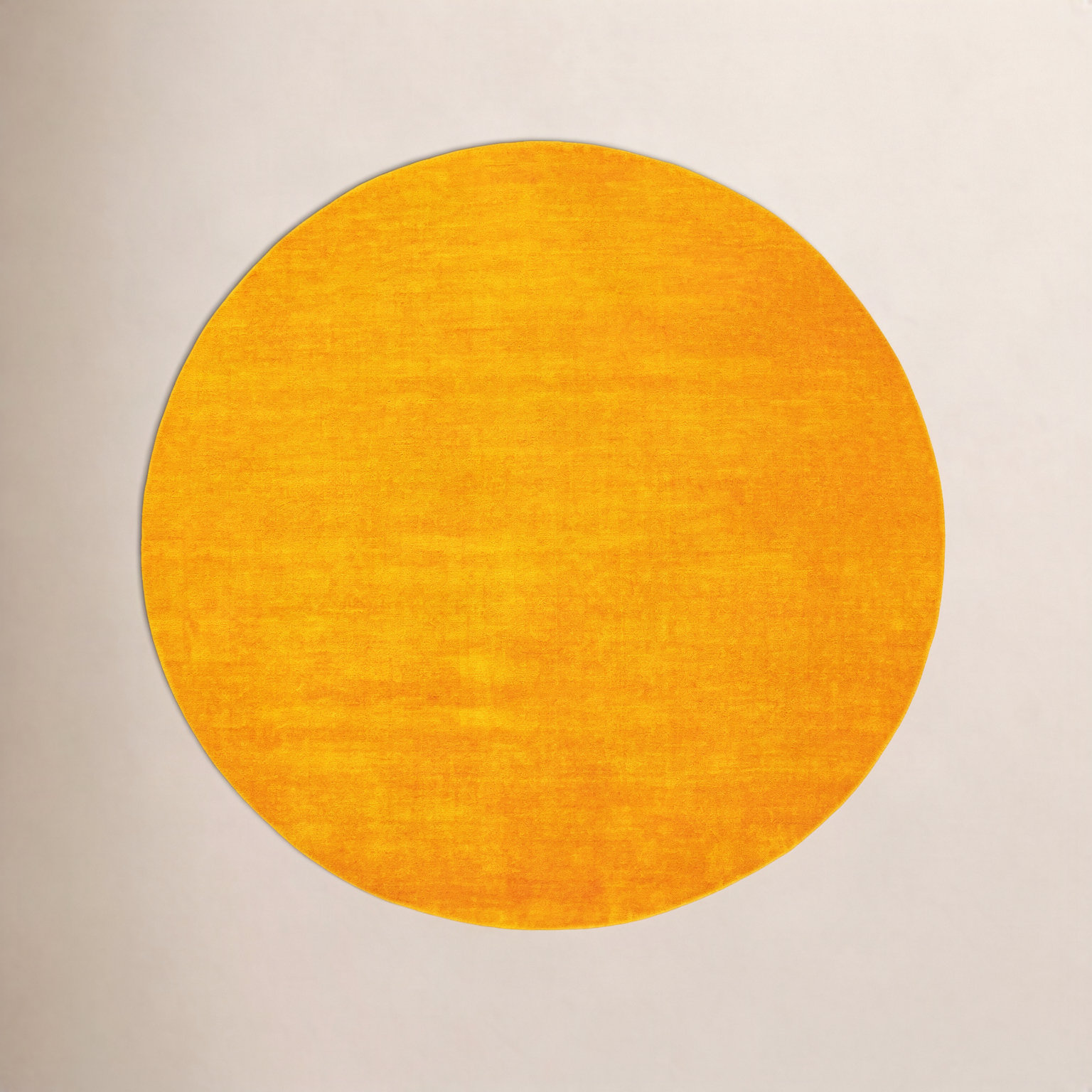 Clio Hand-Woven Beige Wool Rug, Round 10'