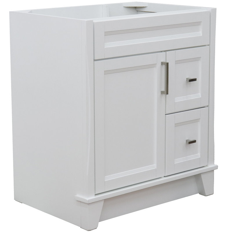 Base de meuble-lavabo simple 30 po seulement, Blanc