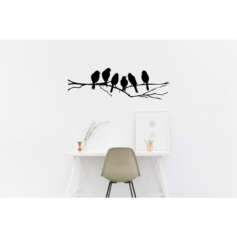 Bird Tree Branch Vinyl Wall Decal Elegant Nature-Inspired Home Decor Sticker Removable & Easy to Apply Stylish Wall Art for Living Room Bedroom or Office Durable Vinyl Mural for a Serene Atmosphere
