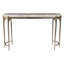 Console de luxe avec cadre en métal pour le bureau de la chambre à coucher - 34 po champagne et blanc
