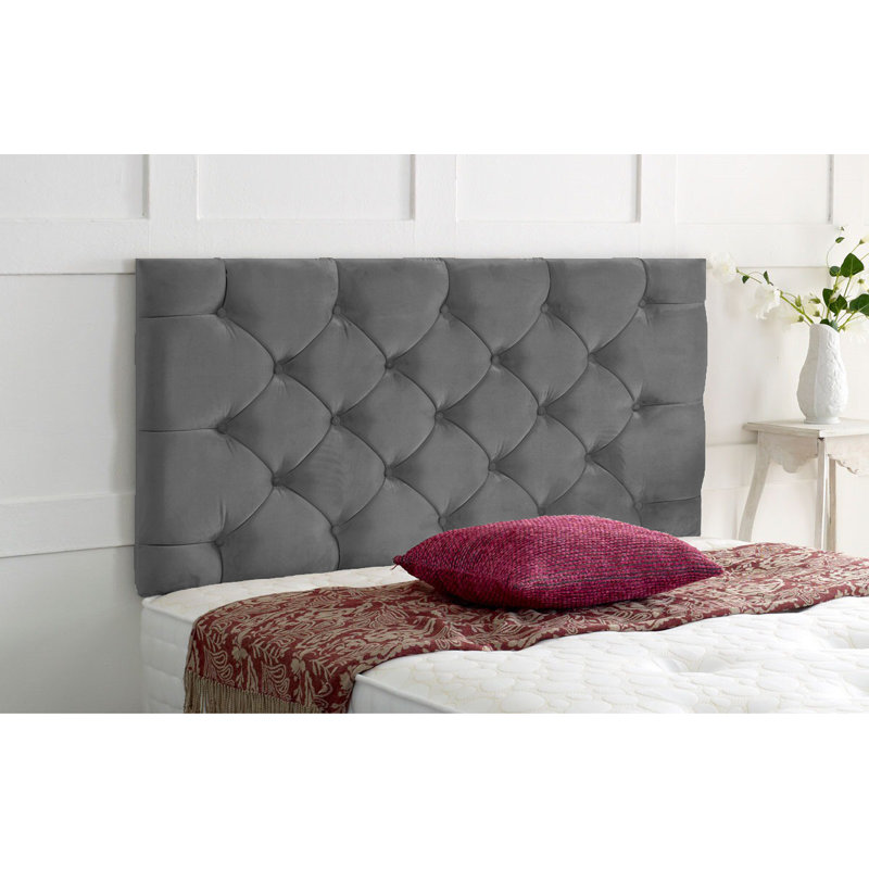 Upholstered Headboard, Grey, Single (3')