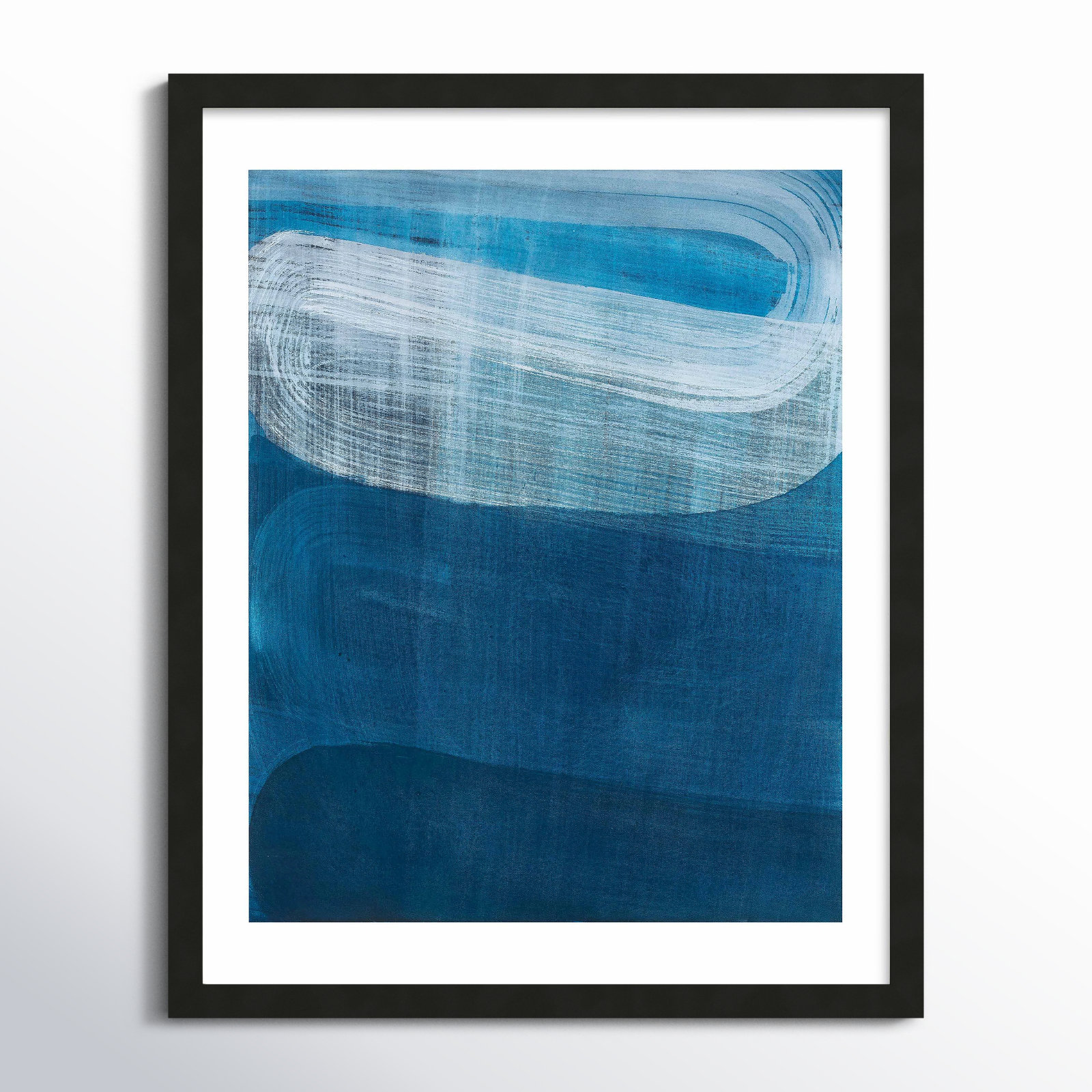 Doyers "Tidal Blues" Print by Stephanie Dennis, Black, 38" H x 30" W  x 1.25" D