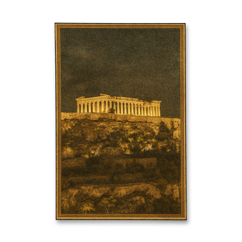 Tapis bleu tissé lavable rétro Mosso, 4'11" x 9'10"