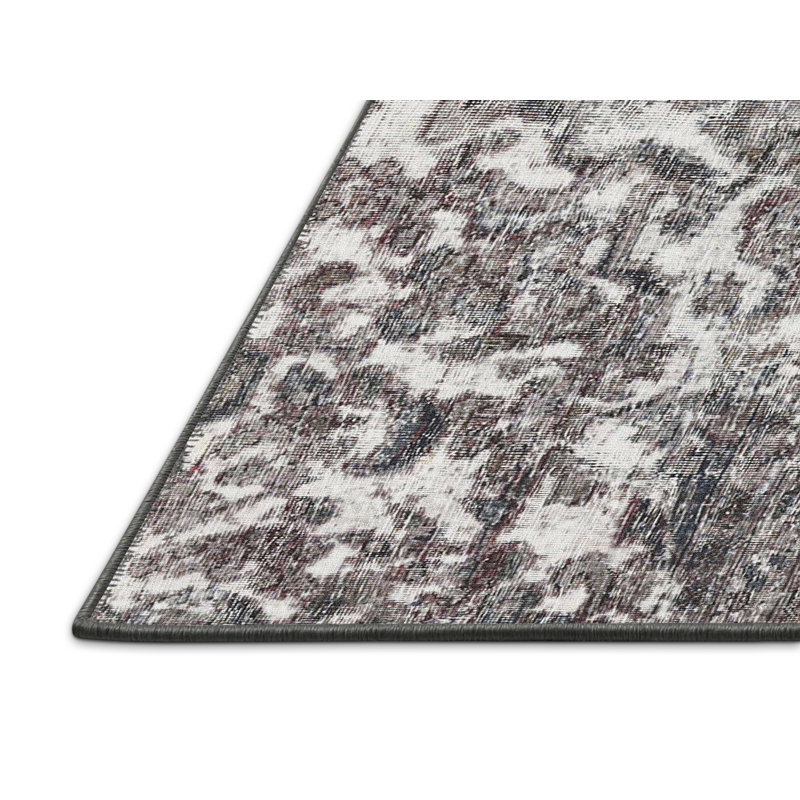 Tapis traditionnel gris / blanc Molene, Rectangle 4 pi x 6 pi