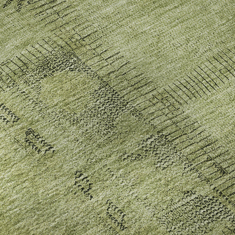 Tapis en fougère de qualité supérieure lavable à la machine Prisco, Rectangulaire 3 pi x 5 pi