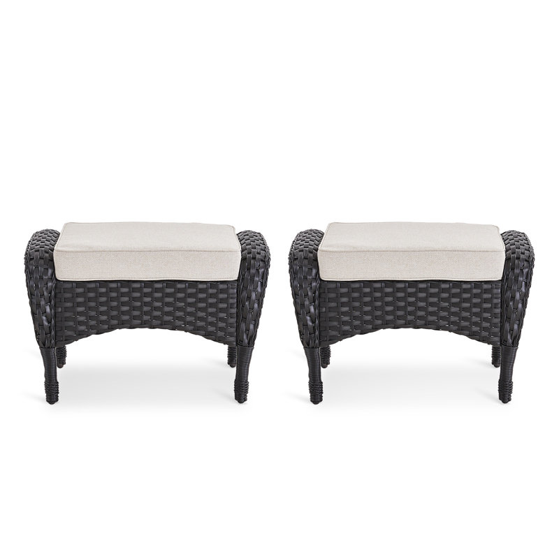 Repose-pieds d'extérieur Pragnya, Beige, Brun