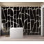 Murale abstraite pelez et collez Lakaisha - Motif géométrique noir-106363315