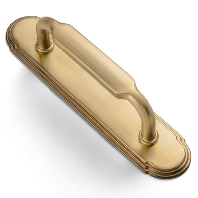 Poignée barre 3 po de centre à centre avec contre-plaque G014 - Bronze champagne