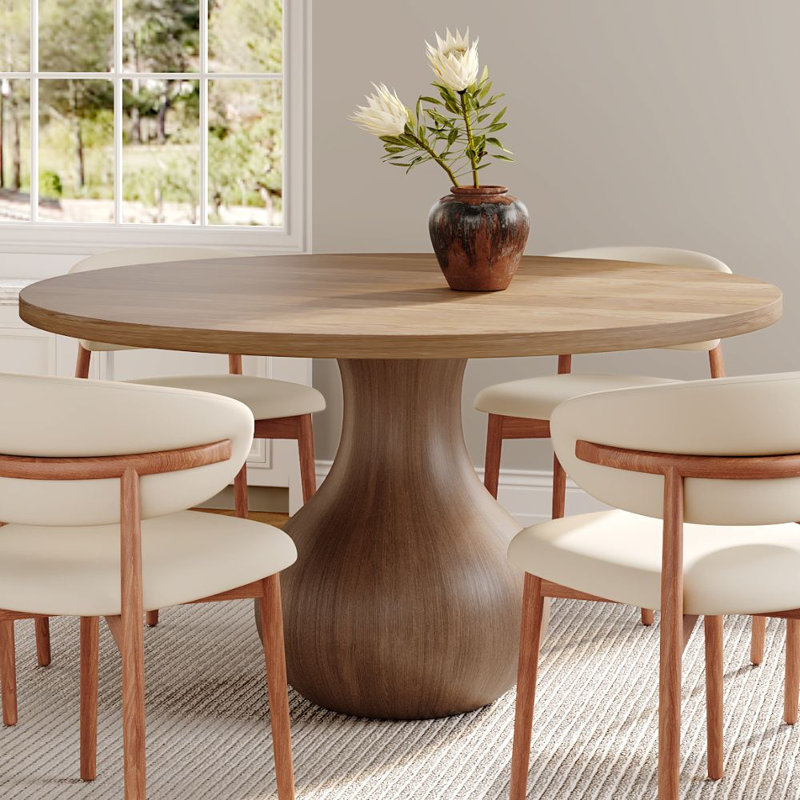 Ensemble de salle à manger 7 pièces Farmhouse , 7 pièces : table, 6 chaises, Plateau de table 59 po