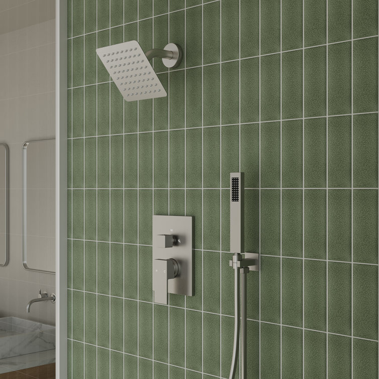 Dual-Function Shower Faucet Set, Pressure-Balanced Shower System with Handheld Spray