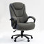 Chaise de bureau ergonomique à haut dossier avec hauteur réglable et dossier en tissu de lin pour un maximum de confort et de soutien