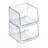 Azar Displays Small Clear Stackable Bin, 2-pack