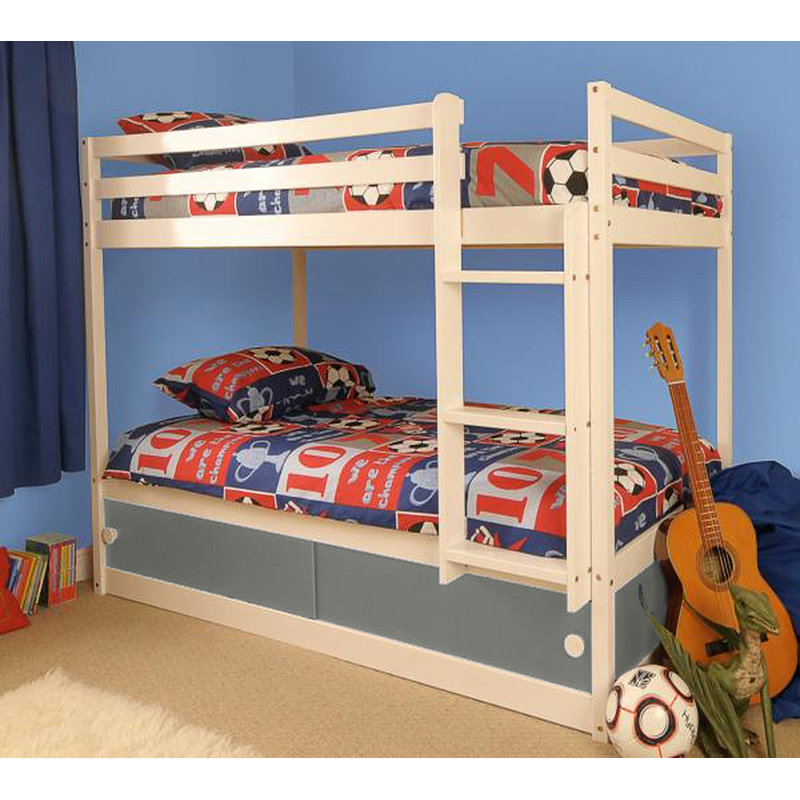 Oisin 90 X 190cm Bunk Bed, Whitewash/Grey