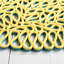 Tapis abstrait en microfibre noué à la main Fletching Novelty-1273658064