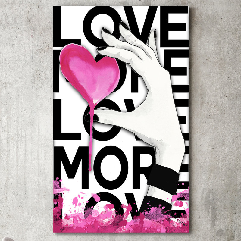 Love More - Print on Canvas, 60" H x 36" W x 1.5" D, Wrapped Canvas