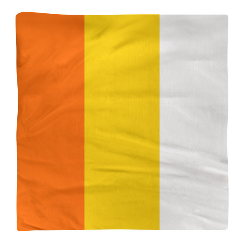Serviette de coton 22" miami dîner, Orange / jaune / blanc