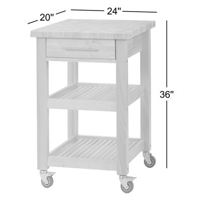 Solid Wood Kitchen Cart