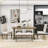 Tunnelhill 6-Piece Dining Set, Spacious Table with 4 Cushioned Chairs and Comfortable Bench-1562061925