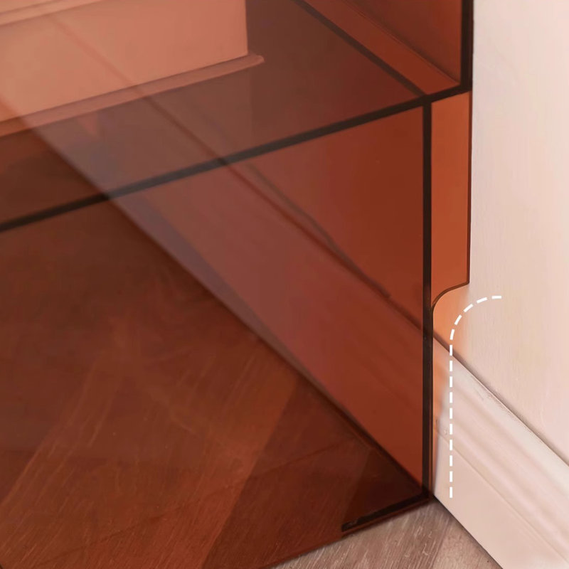Bello, (4 Shelves) 59.06"H x 15.75"W x 18.9"D, Amber Brown