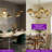 36" W 4-Light Dimmable Sputnik Chandelier with Metal Shades-519342803