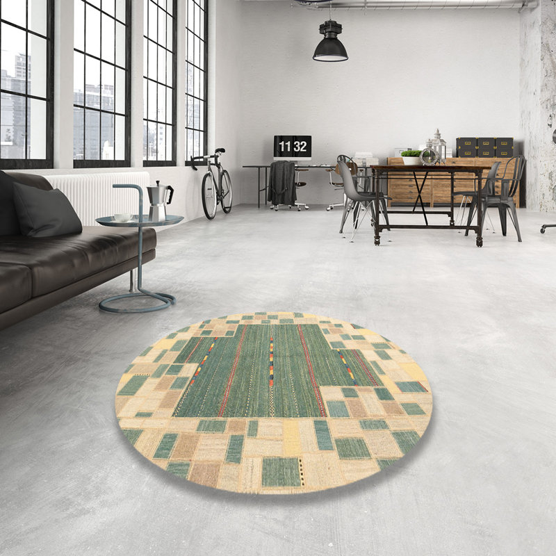 Abstract Indoor Rug, Round 5'